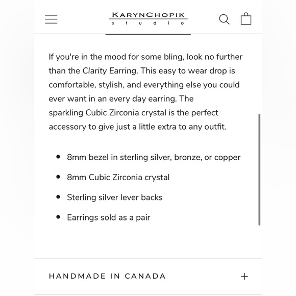 Karyn Chopik “clarity” earrings